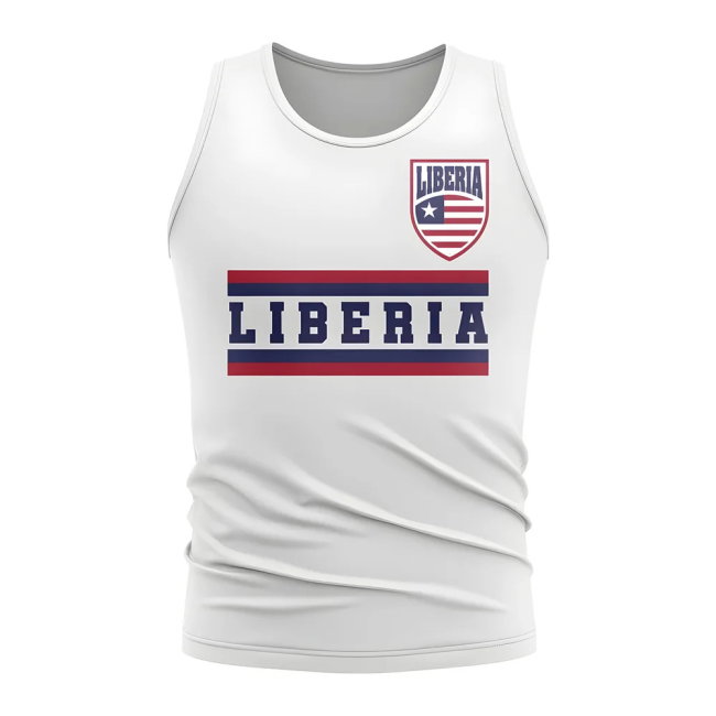 Liberia Core Football Country Sleeveless Tee (White)