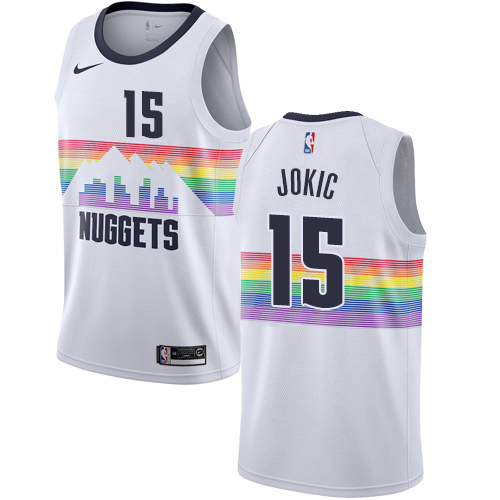 Authentic Style Denver Nuggets Nikola #15 NBA Swingman Jersey