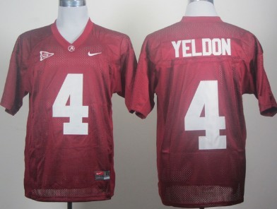Men's ALA Tide None #4 alternate jersey Red 2024 college football