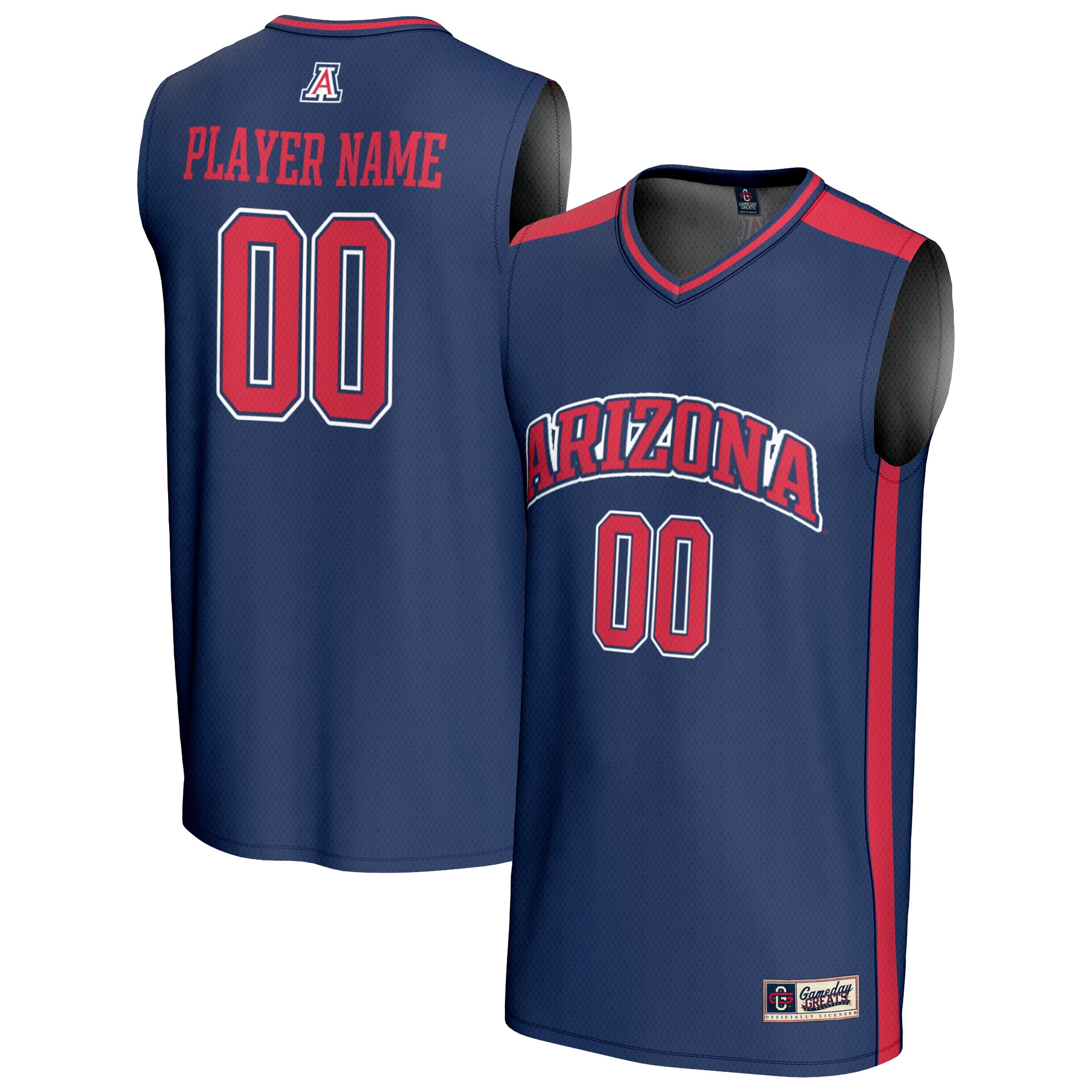 [NJP] Arizona Wildcats GameDay Greats NIL Pick-A-Player Lightweight Basketball Fashion Jersey - Navy