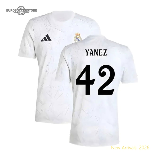 Supporter 2024-2025 Real Madrid Pre-Match Shirt (White) (Yanez 42)