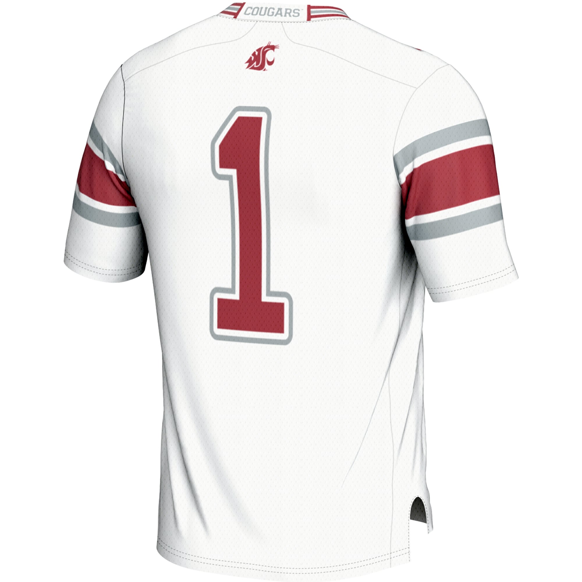 Men's #1 White Washington State Cougars Endzone Football Jersey