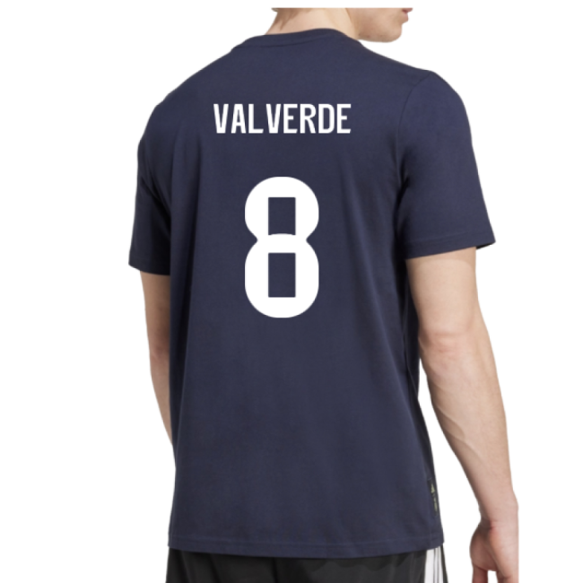 Best-Selling 2025-2026 Real Madrid Seasonal Graphic Tee (Legend Ink) (Valverde