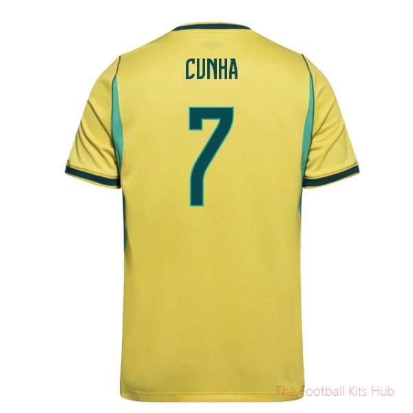 2026-2027 Brazil Home Shirt (Cunha 7)