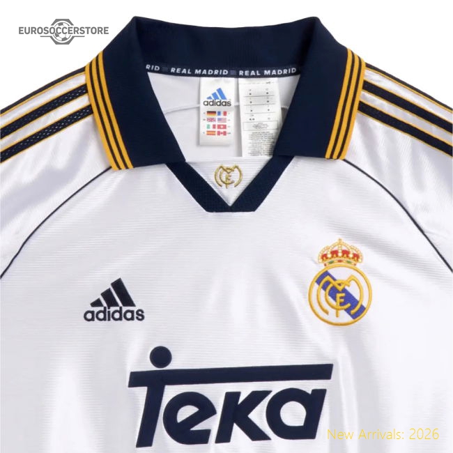 Top-Quality Best-Selling 1998-2000 Real Madrid Reissue Home Shirt