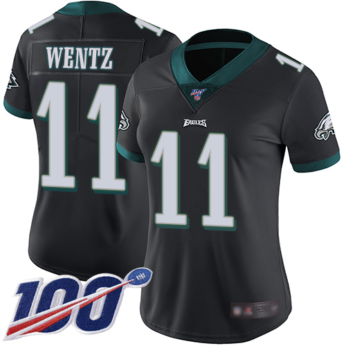 NFL PHI Eagles #11 Carson Wentz Black Limited Jersey - Authentic Qu...