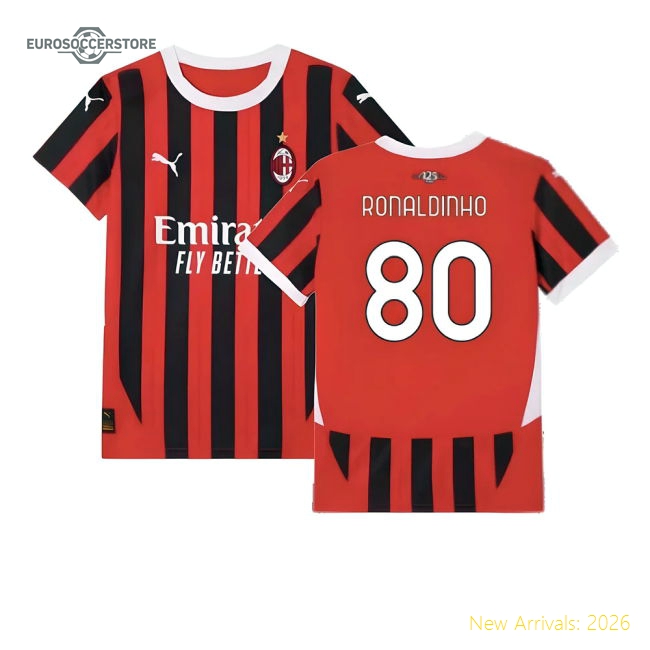 2024-2025 Football Team Kids Comfortable Ronaldinho Performance Fabric