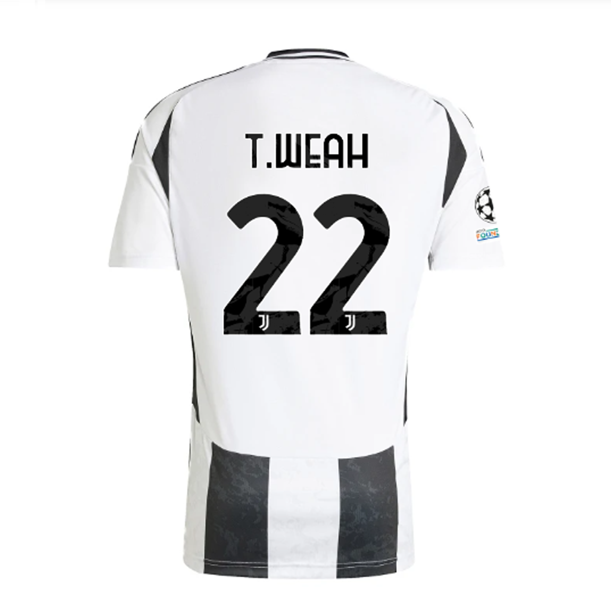 Juventus Tim Weah 2024-2025 UCL Home Jersey – Authentic Shirt