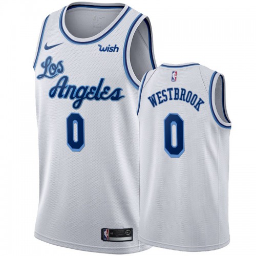 LAL #0 Russell Westbrook Premium 2019 Icon NBA Jersey - White Swingman