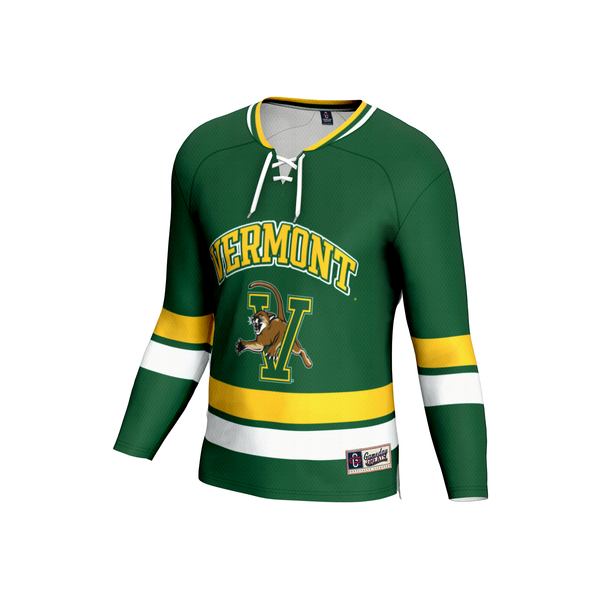 [DDG] Vermont Catamounts GameDay Greats Unisex Lightweight Men's Hockey Fashion Jersey - Green