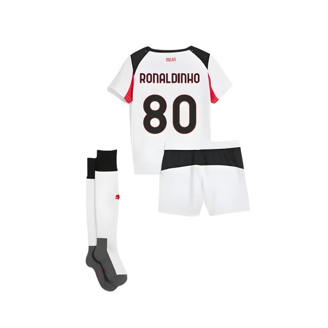 Authentic Design Match Day Acm Ac Milan Away Mini Kit Ronaldinho #...