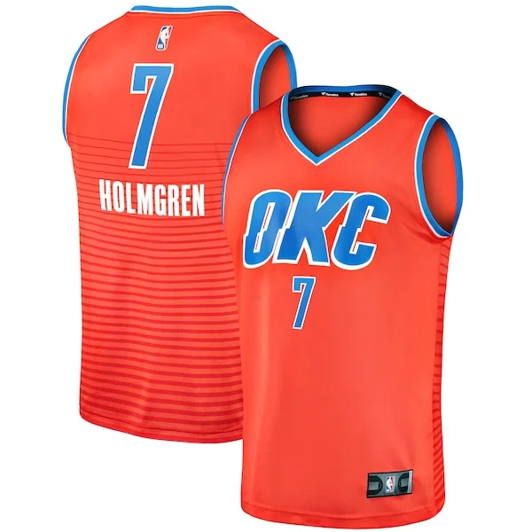 Chet Holmgren OKC Replica Jersey - vintage Basketball - Orange