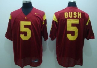 Men's None Bush Red #5 moisture wicking Red 2024 high quality Jersey
