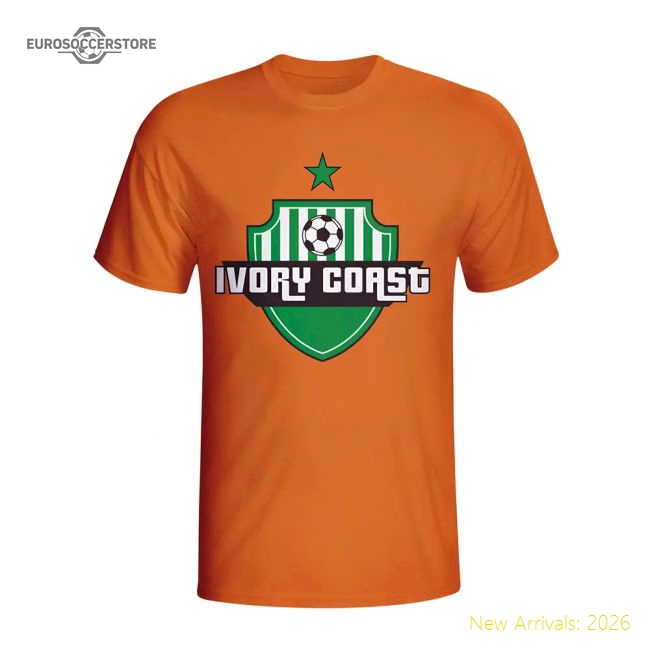 Ivory Coast Country Logo T-shirt (orange) - Supporter Edition