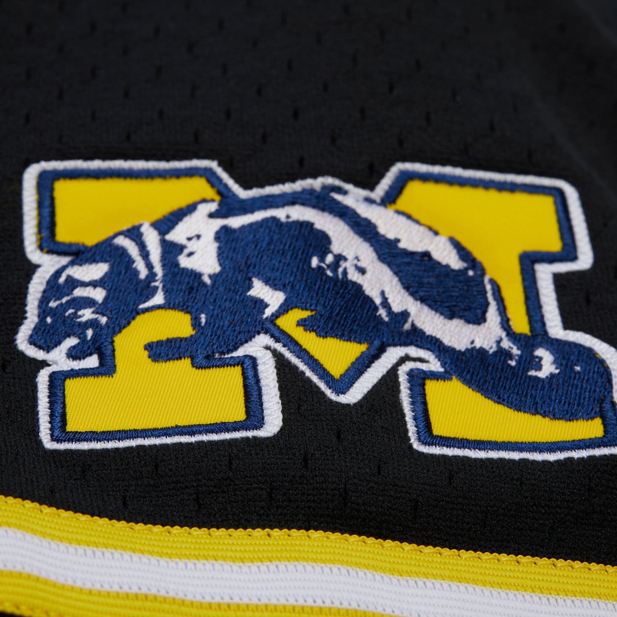 Michigan Wolverines Mitchell & Ness On The Clock Full-Button Fashion Jersey - Black