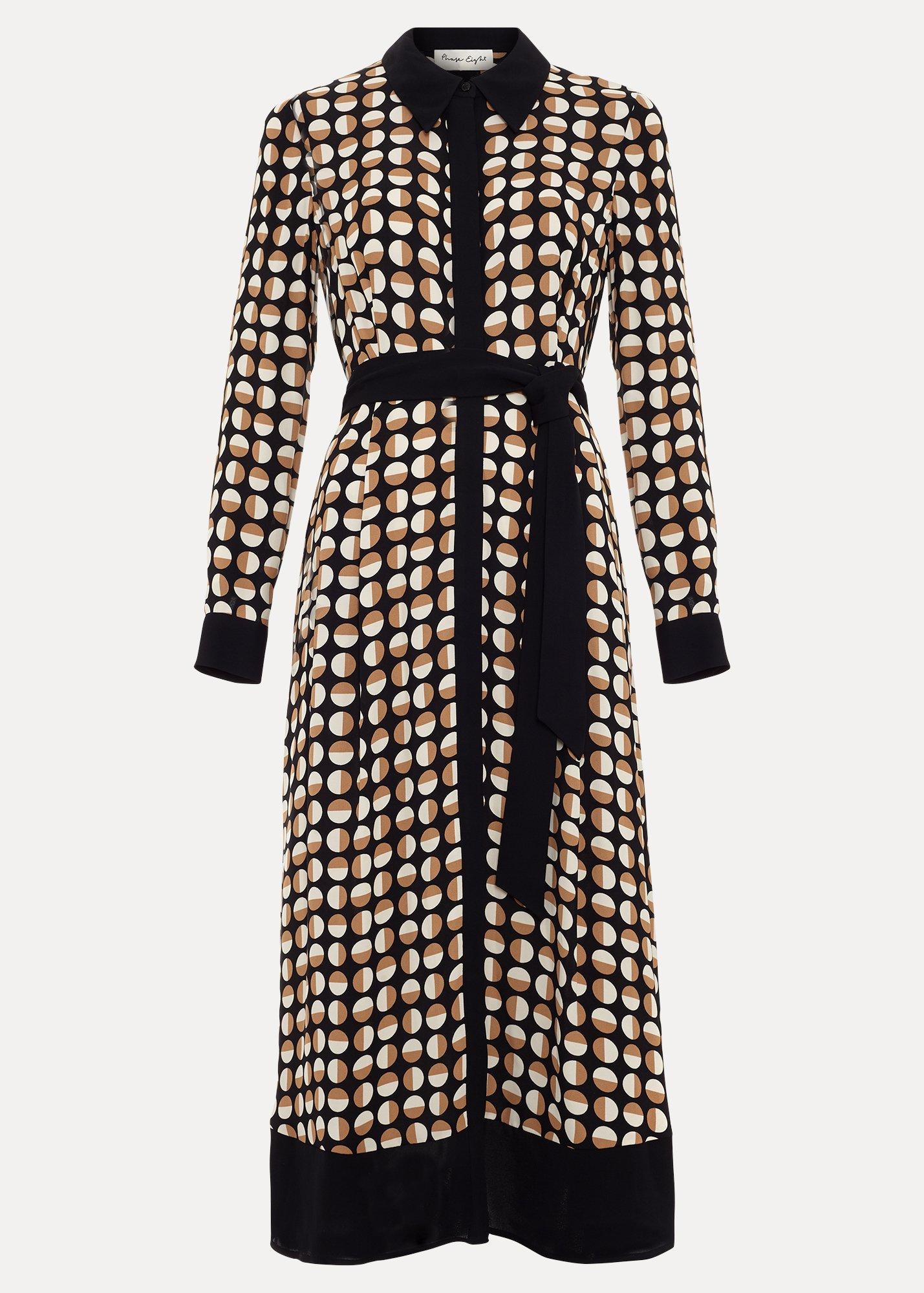 Naomi Spot Shirt Midi Dress