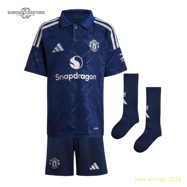 Man Utd Away Mini Kit 2024-2025 Match Day Jersey Stadium Approved