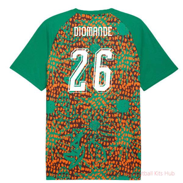 2026-2027 Ivory Coast Warm Up Jersey (Sport Green) (Diomande 26)