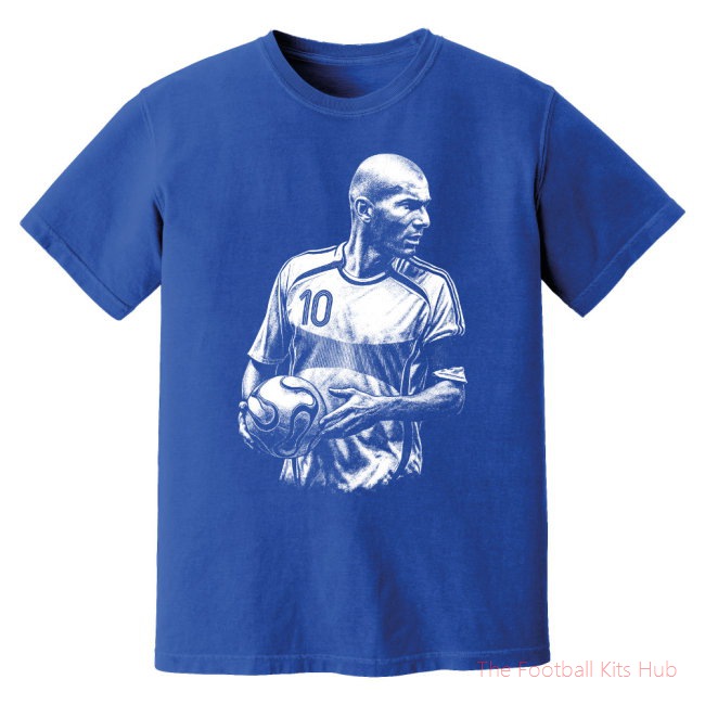 Zidane France World Cup Phantom Graphic Tee - Blue