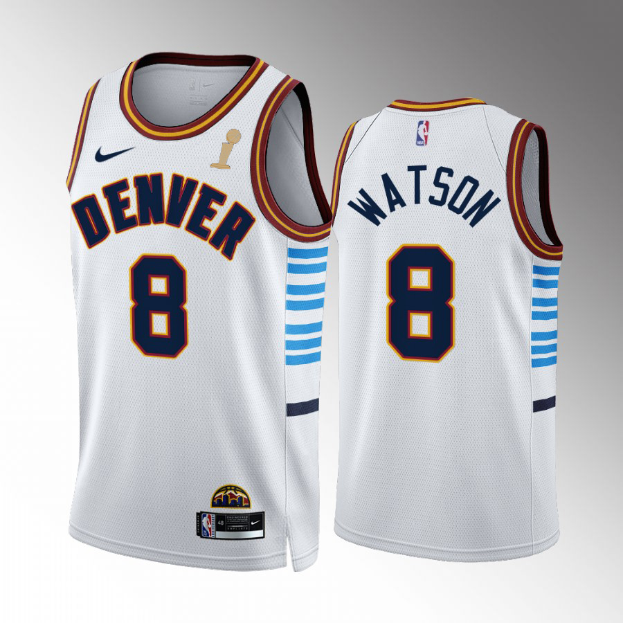 Nuggets White Denver Nuggets #8 Jersey - Discounted Premium Quality