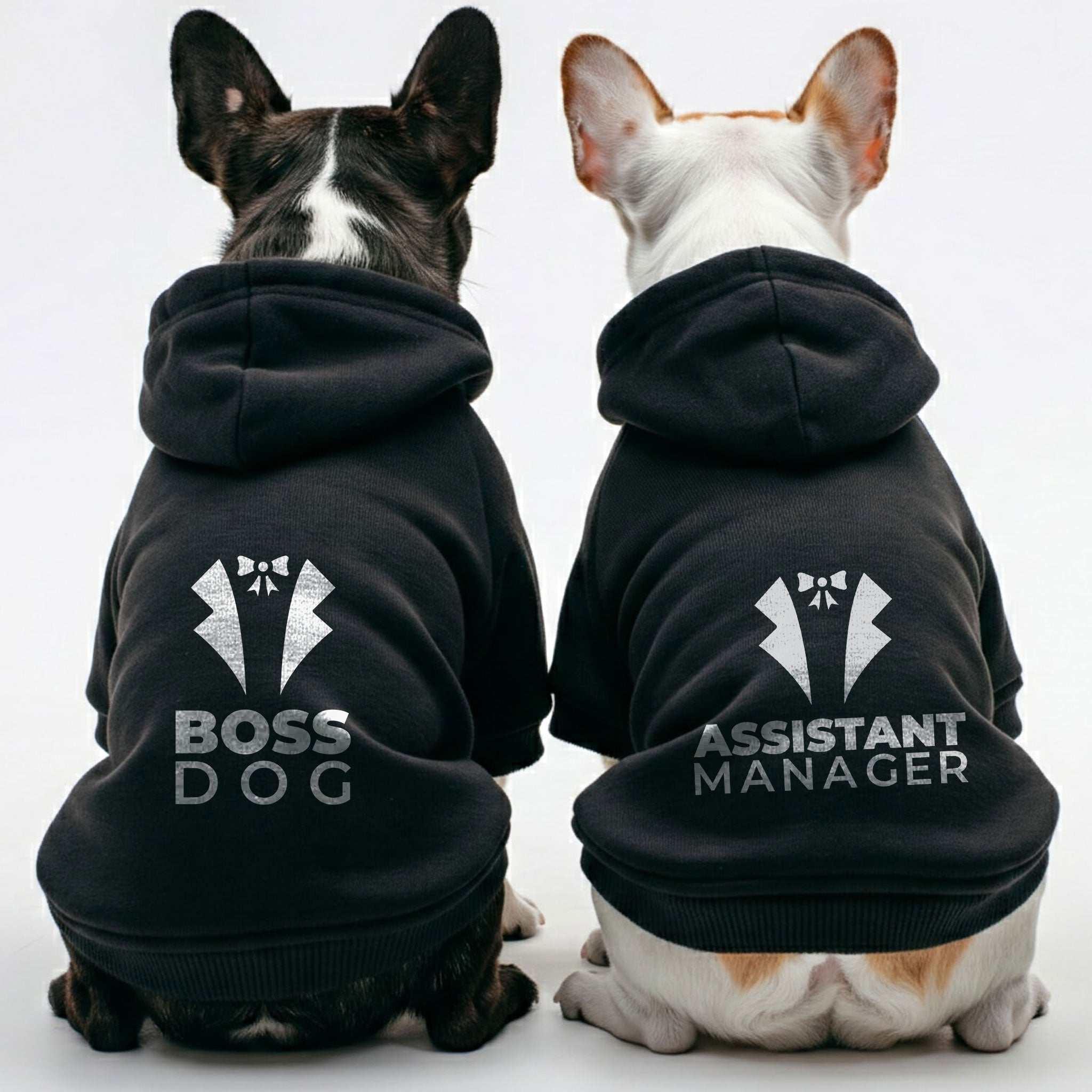 Boss dog and Assistant manager - Matching French Bulldog Hoodies – Stylish, Cozy & Personalized!