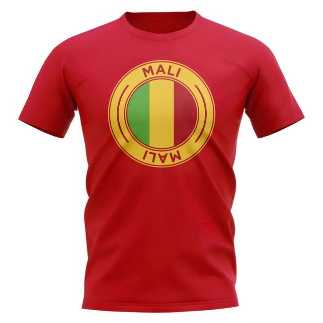 Top-Tier Aero-Dynamic Mali Football Badge T-Shirt (Red)