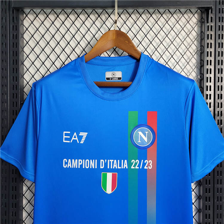 Licensed Advanced Fabric Napoli 2324 Champion Shirt Blue Shirt