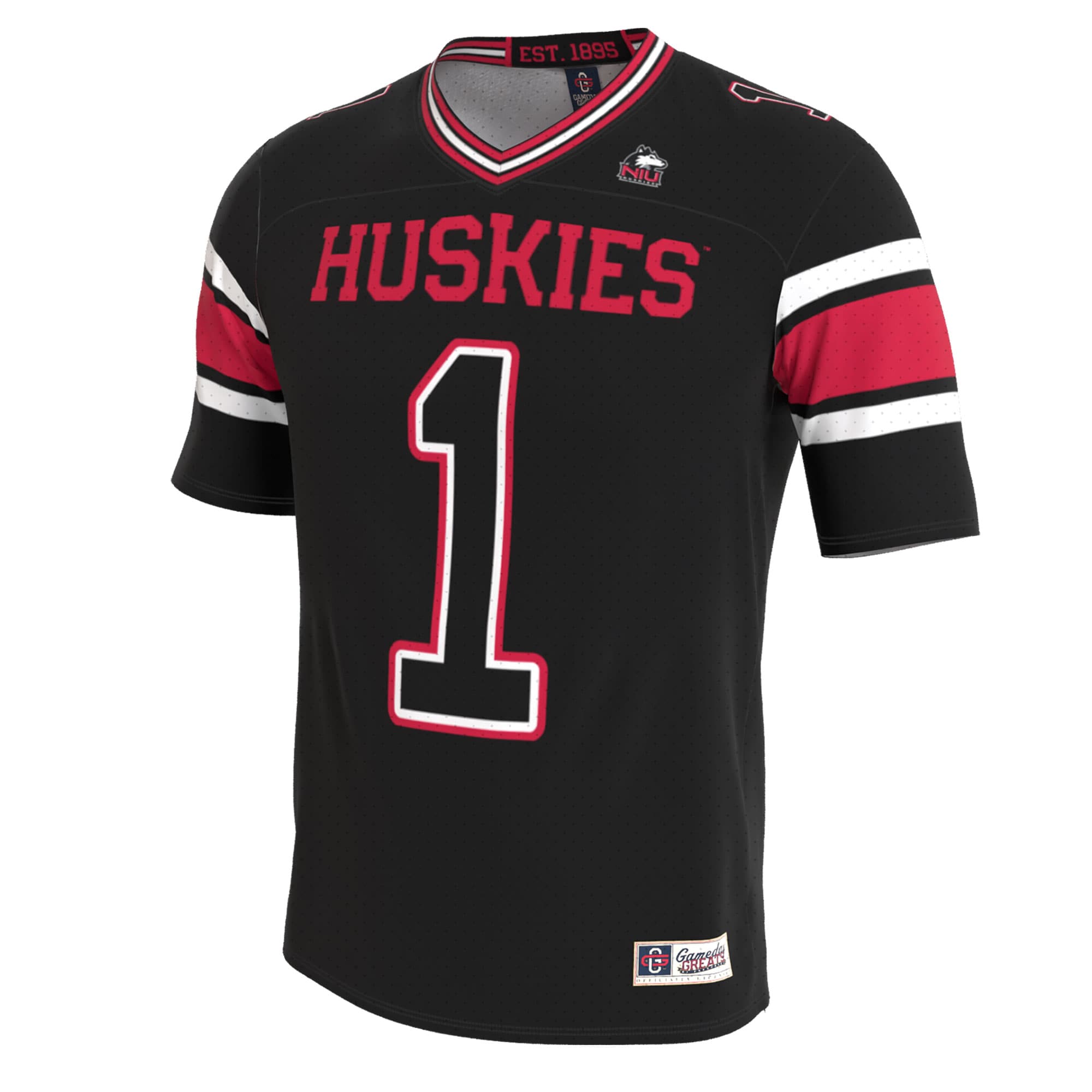 Northern Illinois Huskies GameDay Greats Unisex Lightweight Collegiate Football Blackout Fashion Jersey