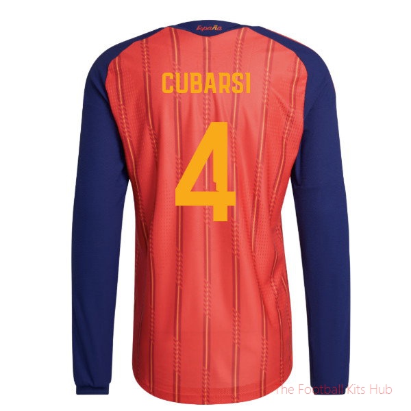 2026-2027 Spain Authentic Long Sleeve Home Shirt (Cubarsi 4)