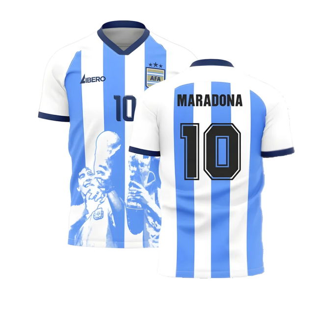 Jersey Messi X Maradona Argentina World Cup Tribute Shirt (Maradona