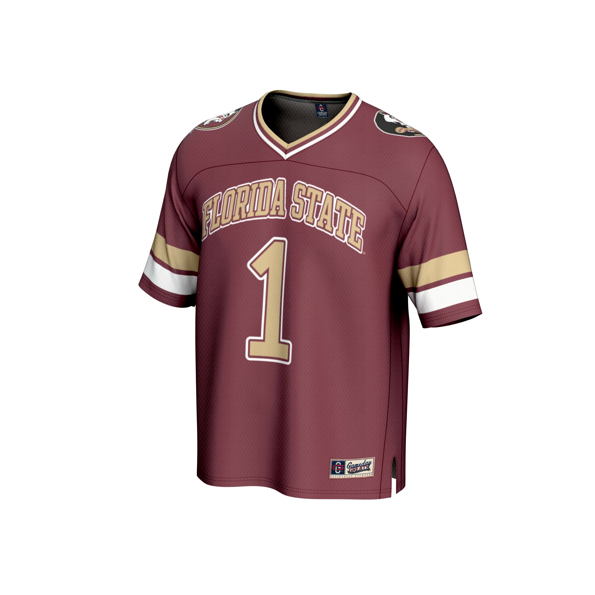 Youth #1 Garnet Florida State Seminoles Collegiate Football Fashion Jersey