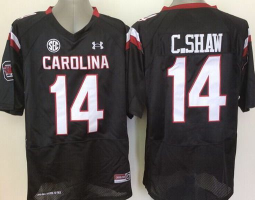 Men's None Connor Shaw #14 alternate jersey Black 2024 away jersey