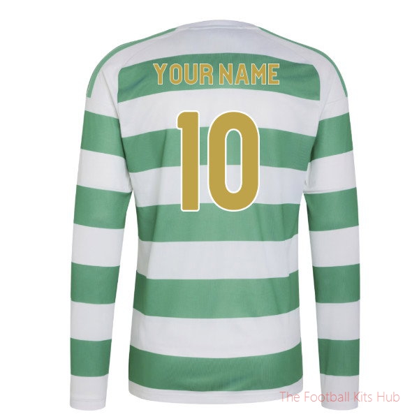 Breathable Celtic 2026-2027 Long Sleeve Home Shirt (Your Name)