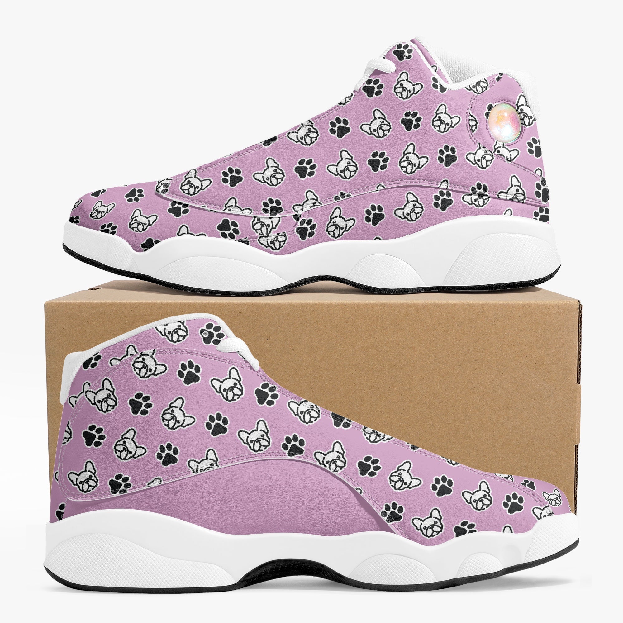 French Bulldog Lover Gaston Basketball Sneakers Everyday Footwear