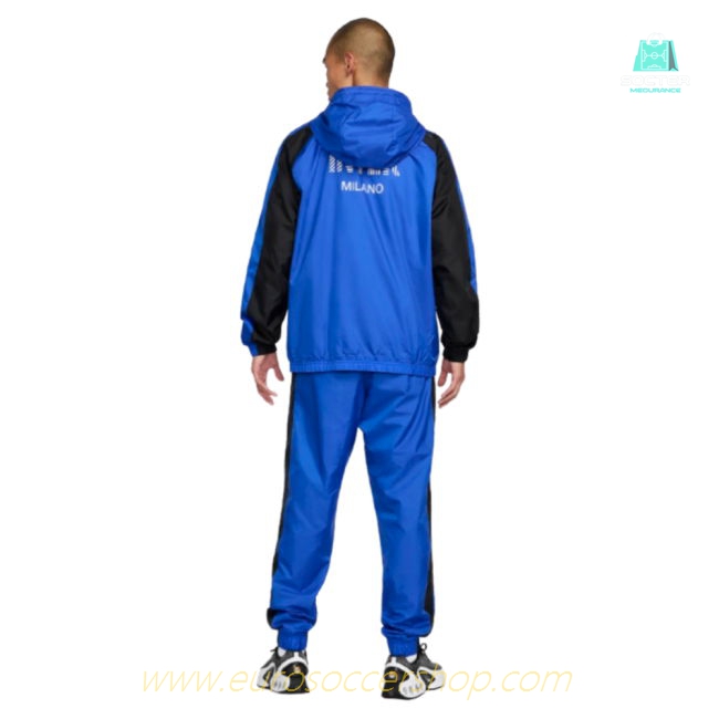 2024-2025 Inter Milan Home Hooded Woven Tracksuit (Blue)