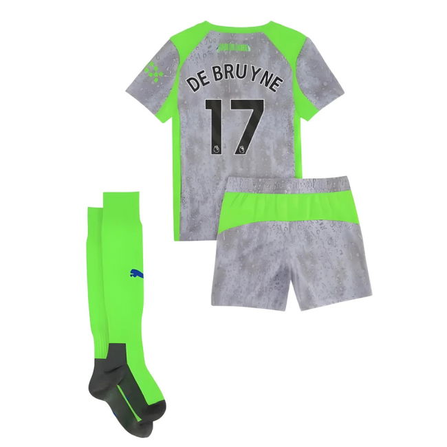 vintage 2025-2026 Man City Third Mini Kit (De Bruyne 17)