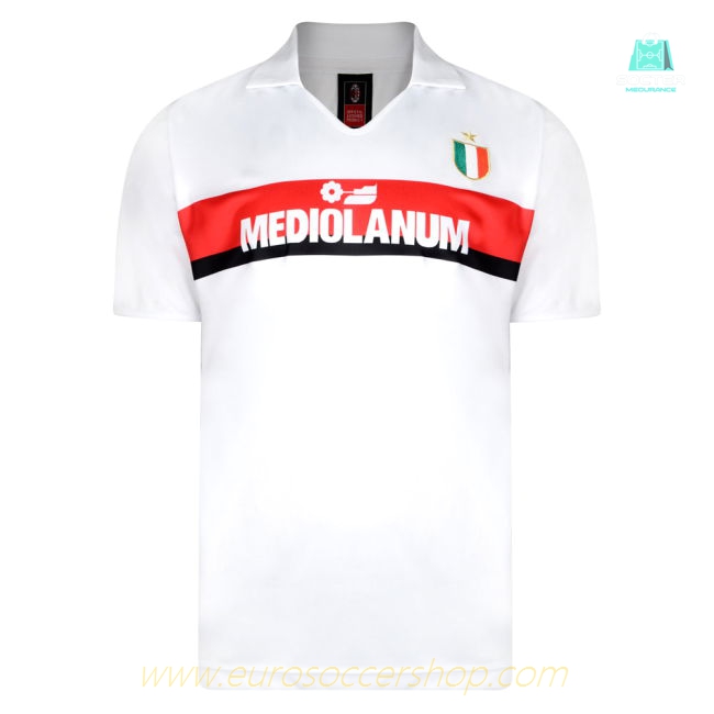 Score Draw Ac Milan 1988 Away Retro Football Shirt (VAN BASTEN 9)