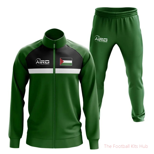 Men Palestine Concept Football Tracksuit (Green)