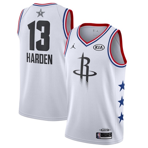 Rockets #13 James Harden Professional 2019 Icon NBA Jersey - White