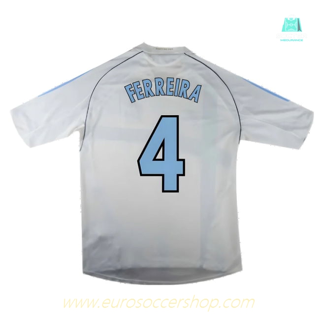Marseille 2004-05 Home Shirt ((Excellent) L) (Ferreira 4)