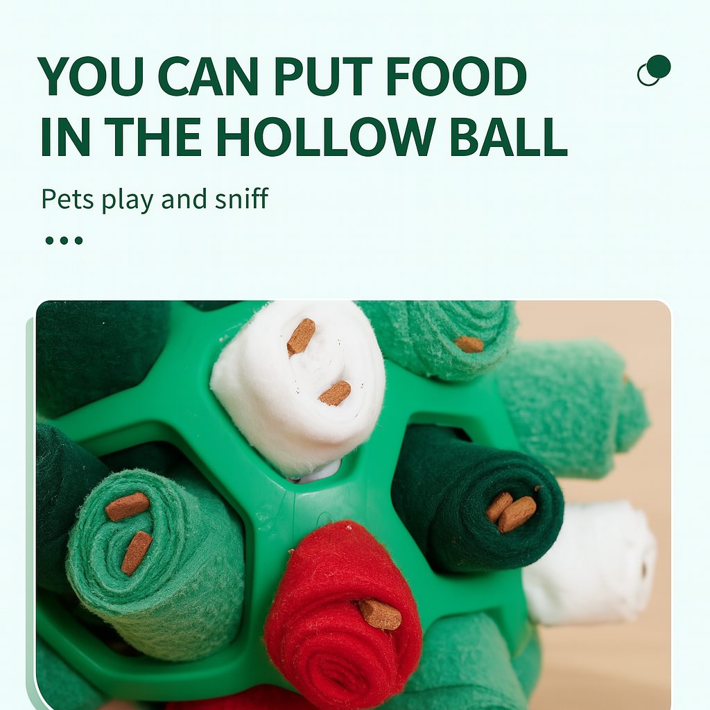 Treat Hiding Rubber Ball Toy For French Bulldogs | Vet-recommended