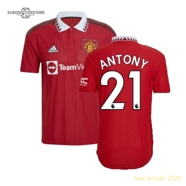 Official Home Premier League Team Antony Jersey 2022-2023 Quick-dry