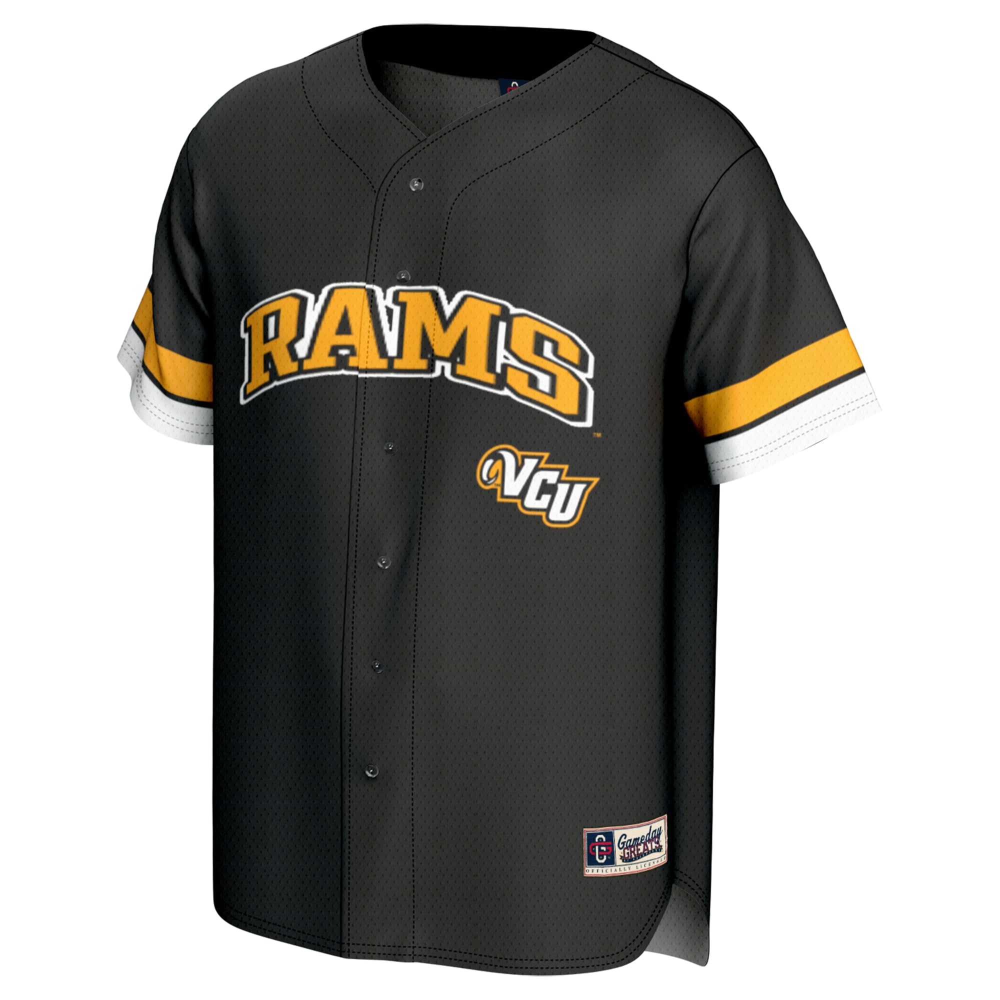 [DDG] VCU Rams GameDay Greats Spirit Baseball Jersey - Black