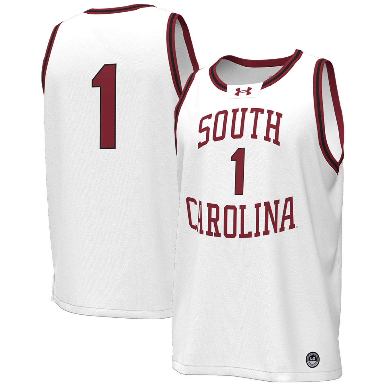 #1 South Carolina Gamecocks Under Armour Throwback Replica Basketball Jersey - White