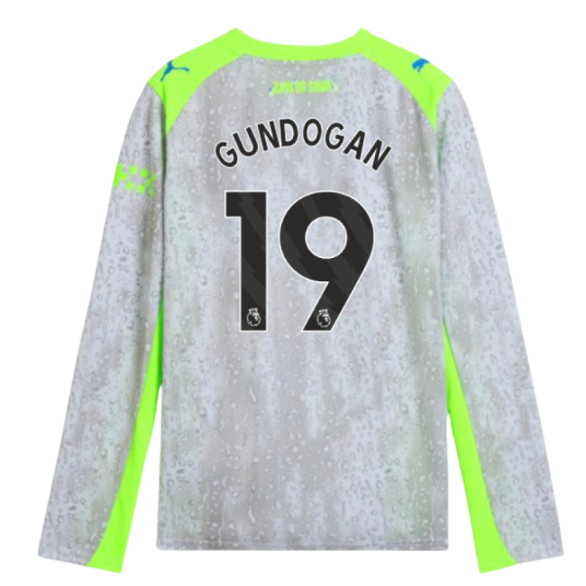 match worn 2025-2026 Man City Long Sleeve Third Shirt (Kids) (Gundo...