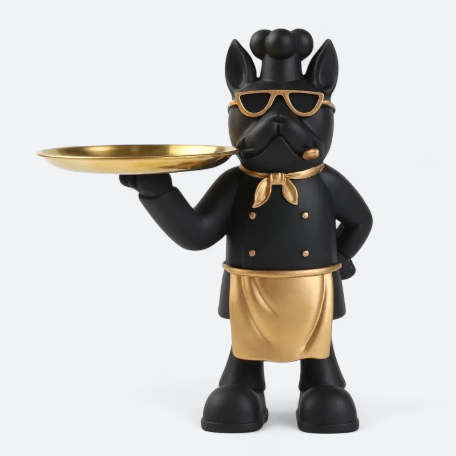 French Bulldog Frenchie Statue With Storage Tray – Decorative French