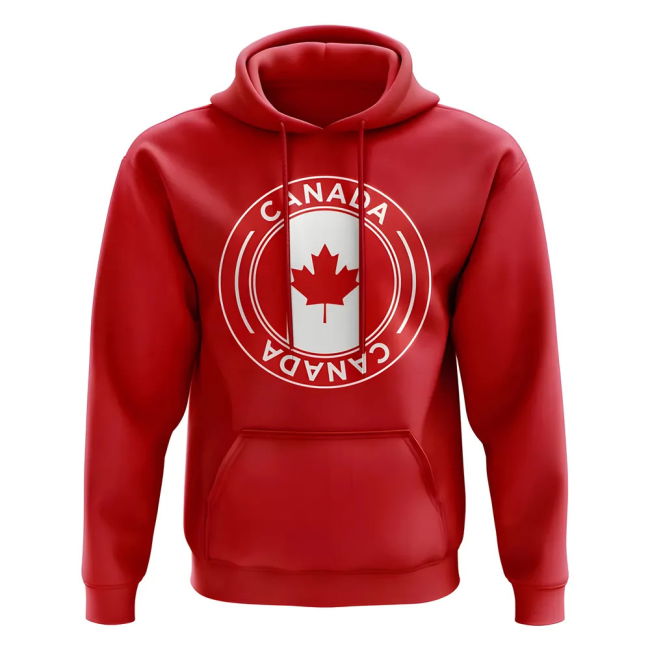 Fan-Favorite Collector'S-Item Canada Football Badge Hoodie (Red)