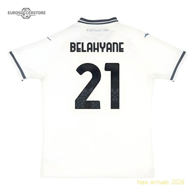 Official Match-Day 2025-2026 Lazio Away Shirt (Belahyane 21)
