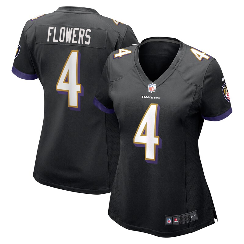 None Zay Flowers Champion BAL Ravens Pro-Level Jersey Football Apparel