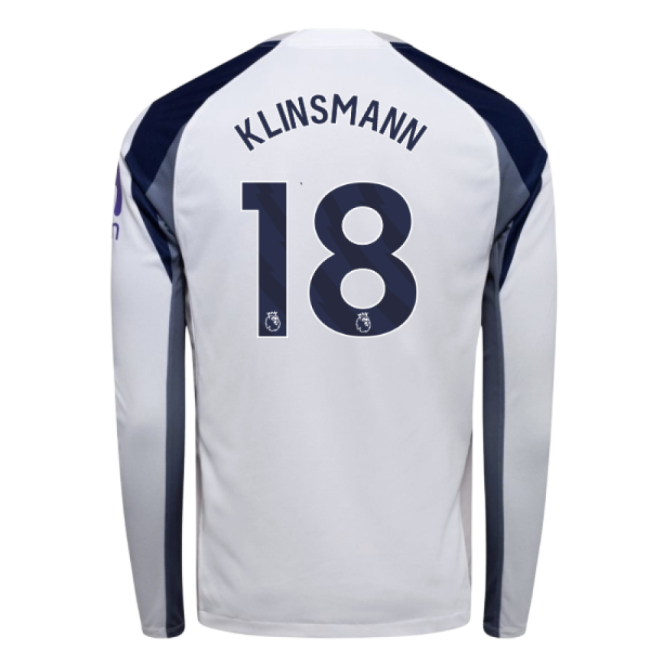 2025-2026 Tottenham Long Sleeve Home Shirt (Klinsmann 18)